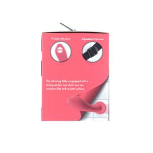 Seven Creations 7" Vibrating Strap-On & Harness - Pink