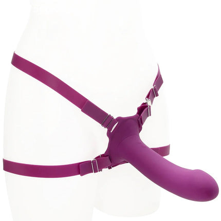 ME2 Rumbler Vibrating Silicone Strap-On - Purple
