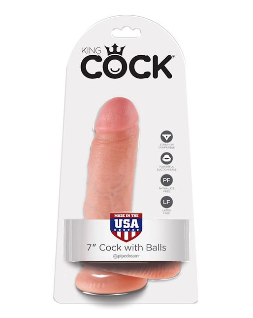 King Cock 7" Dildo with Balls