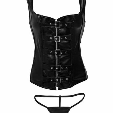 Strict Lace-up Corset & Thong